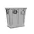 caixa de gordura cinza c/tampa + cesto 52L 520x330x510mm roma - loja online