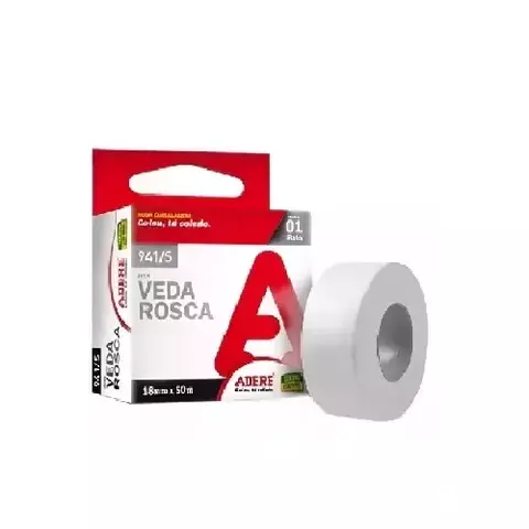 Fita Veda Rosca Adere 941 BR 18mm x 50m – Vedação Profissional - comprar online