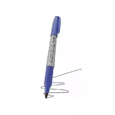 Marcador Permanente Azul Ponta Fina 7854 Brasfort Secagem Rápida - comprar online