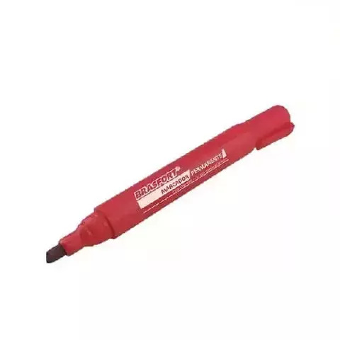 Marcador Permanente Vermelho Ponta Grossa 7856 Brasfort - comprar online