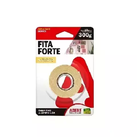 Fita Dupla Face Espuma Adere 19mm x 1,50m 283/285S - Fixação Forte - comprar online