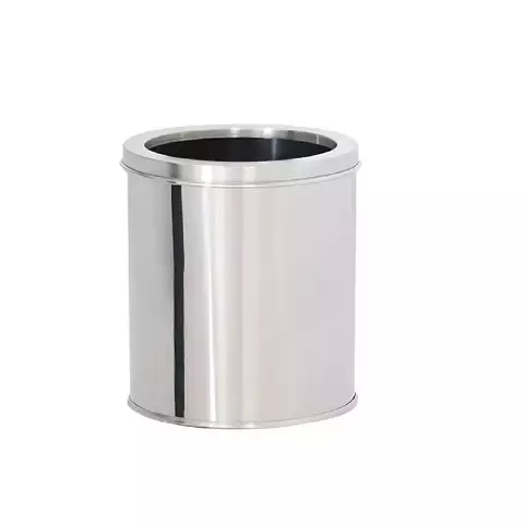 Cesto de Lixo Inox 10L com Aro 20x30cm Resistente e Fácil de Limpar