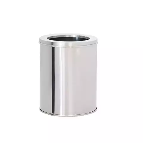 Cesto de Lixo Inox 35L com Aro 30x50cm Resistente e Fácil Limpeza