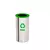 Lixeira de Inox 20 Litros com Aro Colorido – Coleta Seletiva 24x40cm