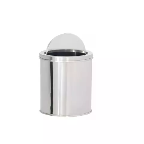 Lixeira Inox Profissional 50L Tampa Basculante 30x70cm Durável