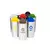 Lixeira Inox com Aro Colorido e Tampa Basculante 13L 24x25cm - loja online