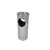 Lixeira Inox 25L com Cinzeiro – 24x50cm - comprar online