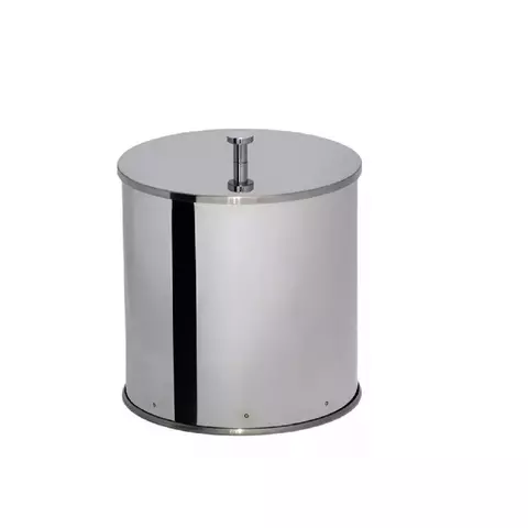 Lixeira Inox Compacta 7L com Tampa 20x25cm – Resistente e Brilhante