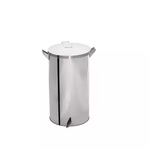 Lixeira Inox 15L com Tampa e Pedal 24x30cm – Compacta e Resistente