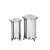 lixeira com tampa pedal de aco inox 40x60cm 75 litros c/ rodizios e alcas na internet