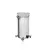 lixeira com tampa pedal de aco inox 40x60cm 75 litros c/ rodizios e alcas - loja online