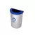 Lixeira Coletiva Inox 40L com Aro Colorido – 40x19x70cm para Reciclagem