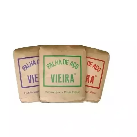 Palha de Aço Nº 1 Vieira 80g – Polimento e Limpeza Moderada - comprar online