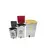 Lixeira de Aço Inox AISI 430 com Tampa Colorida e Pedal – 30 Litros, Quadrada 24x60cm