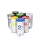 Lixeira de Aço Inox 24x40cm com Pedal – Tampa Colorida para Coleta Seletiva - MGB7