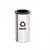 lixeira inox coleta seletiva com aro 30x70cm 50L