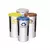 lixeira inox coleta seletiva c/ tampa basculante 30x70cm 50L