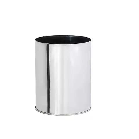 Lixeira Aço Inox 20 Litros 24x40cm Sem Tampa | Resistente e Durável