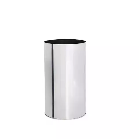 Lixeira Inox Polido 100L – Sem Tampa, 40x70cm, Ideal para Uso Interno