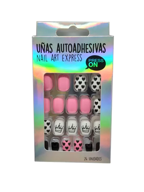 12 x UÑAS POSTIZAS AUTOADHESIVAS - comprar online