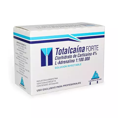 Anestesia Totalcaina x 50 Carpules Plastico - comprar online
