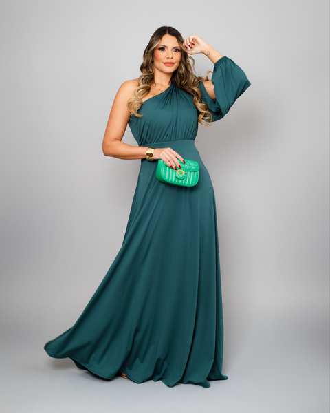 VESTIDO LONGO HELOA VERDE ESMERALDA