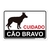 Placa de Sinalização Cuidado Cão Bravo