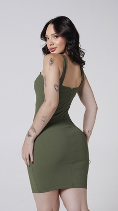VESTIDO DE ALÇAS CRUZADAS EM BLOCK - Maria Chá