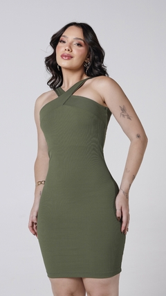 VESTIDO DE ALÇAS CRUZADAS EM BLOCK - loja online