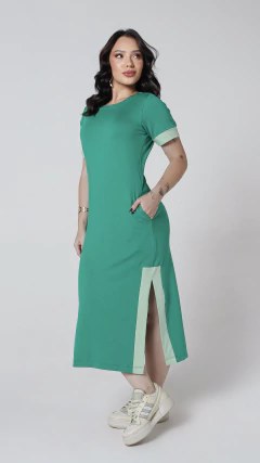 VESTIDO COM MANGAS NO MOLETINHO - loja online