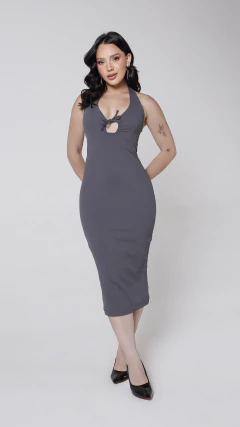 VESTIDO AMARRAÇÃO FRONTAL EM BLOCK - comprar online