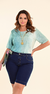 BERMUDA PLUS SIZE JEANS DIVA - Morena Café Moda Plus Size