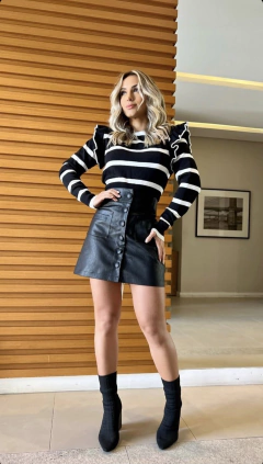 Blusinha De Tricot Modal Babado Cátia - PITANGA ROSA CLOSET