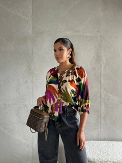 Camisa Flora estampada