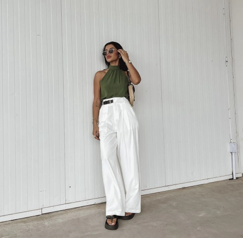 Calça pantalona Eliene