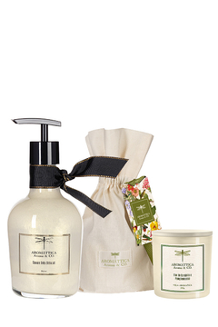 Combo Sabonete Líquido 300ml e Vela Perfumada 200g - Flor de Cerejeira e Pamplemousse