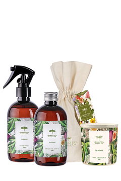 Combo Difusor de Ambientes 250ml, Home spray 250ml, Vela Perfumada 200g - Figo Ambarado