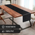 1 Caminho Trilho Mesa Impermeável PVC Juta Preto 42x210 - comprar online