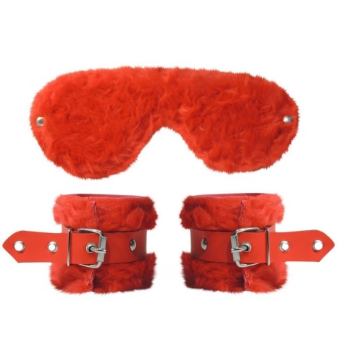 KIT ALGEMA E VENDA COM PELÚCIA BRASIL FETICHE - VERMELHO