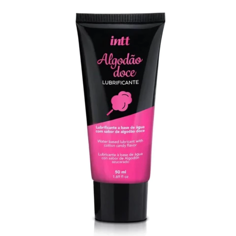 LUBRIFICANTE A BASE DE ÁGUA SABOR ALGODÃO DOCE 50ML INTT