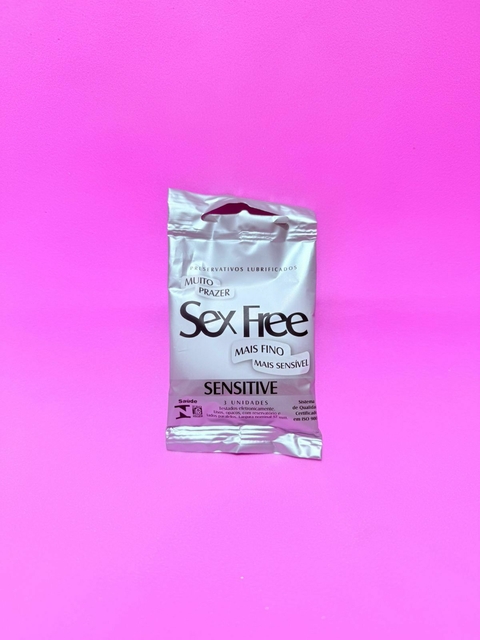 Preservativos Lubrificados Sensitive Mais Fino com 3 unidades Sex Free
