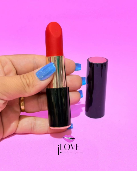 VIBRADOR EM FORMATO DE BATOM COM 10 MODOS DE VIBRAÇÃO