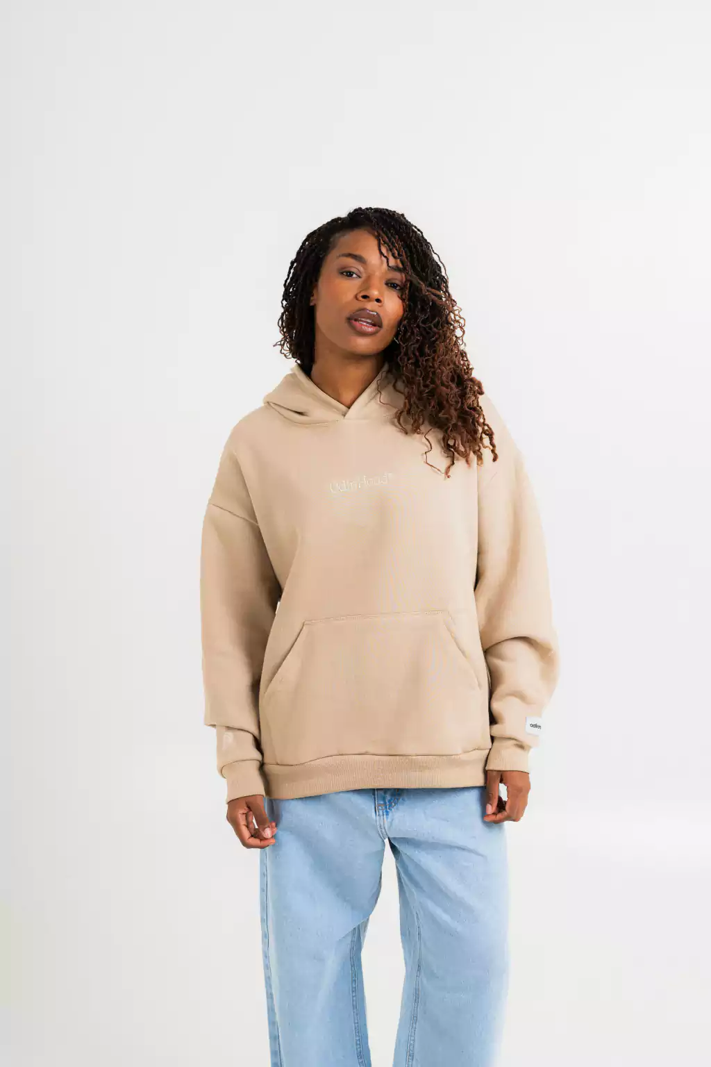 Serif Beige Hoodie thumbnail 3