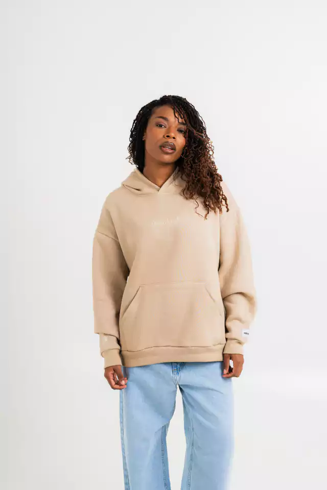 Serif Beige Hoodie thumbnail 2