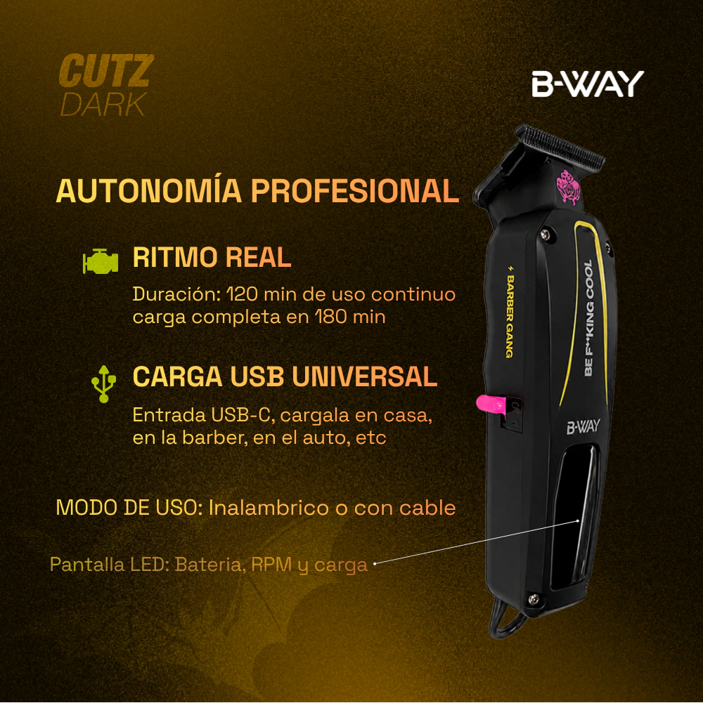 Clipper california + Trimmer cutz dark + Off shaver black, imagen 7