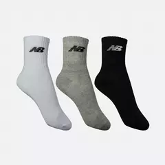KIT MEIAS ALGODÃO CANO LONGO NEW BALANCE - 3 PARES
