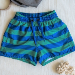 Short Rayado Verde Oscuro