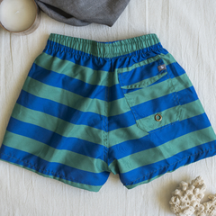 Short Rayado Verde Oscuro - comprar online