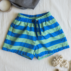Short Rayado Verde Claro