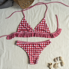 Bikini Mili Cuadri Rojo